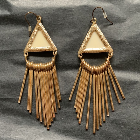 Triangle bohemian Earrings - Picture 3 of 3